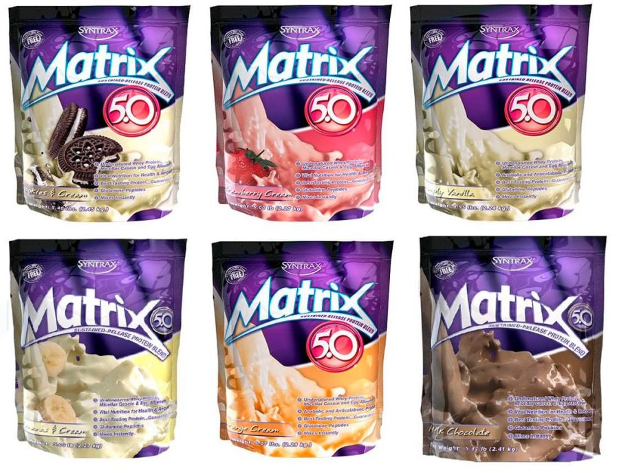 6 вкусов протеина Matrix 5.0