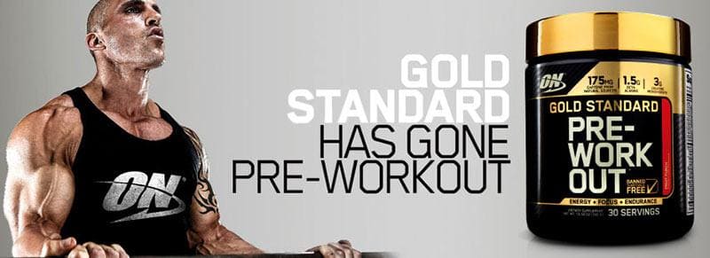 Культурист и предтреник Gold Standard PRE-Work out от Optimum Nutrition