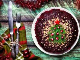 Селедка под шубой (свекла, сыр) и новый год