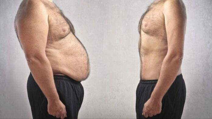 Худой и толстый мужчина