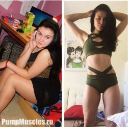 Darya Weidus (https://vk.com/dashalcuin) Девушки до и после похудения